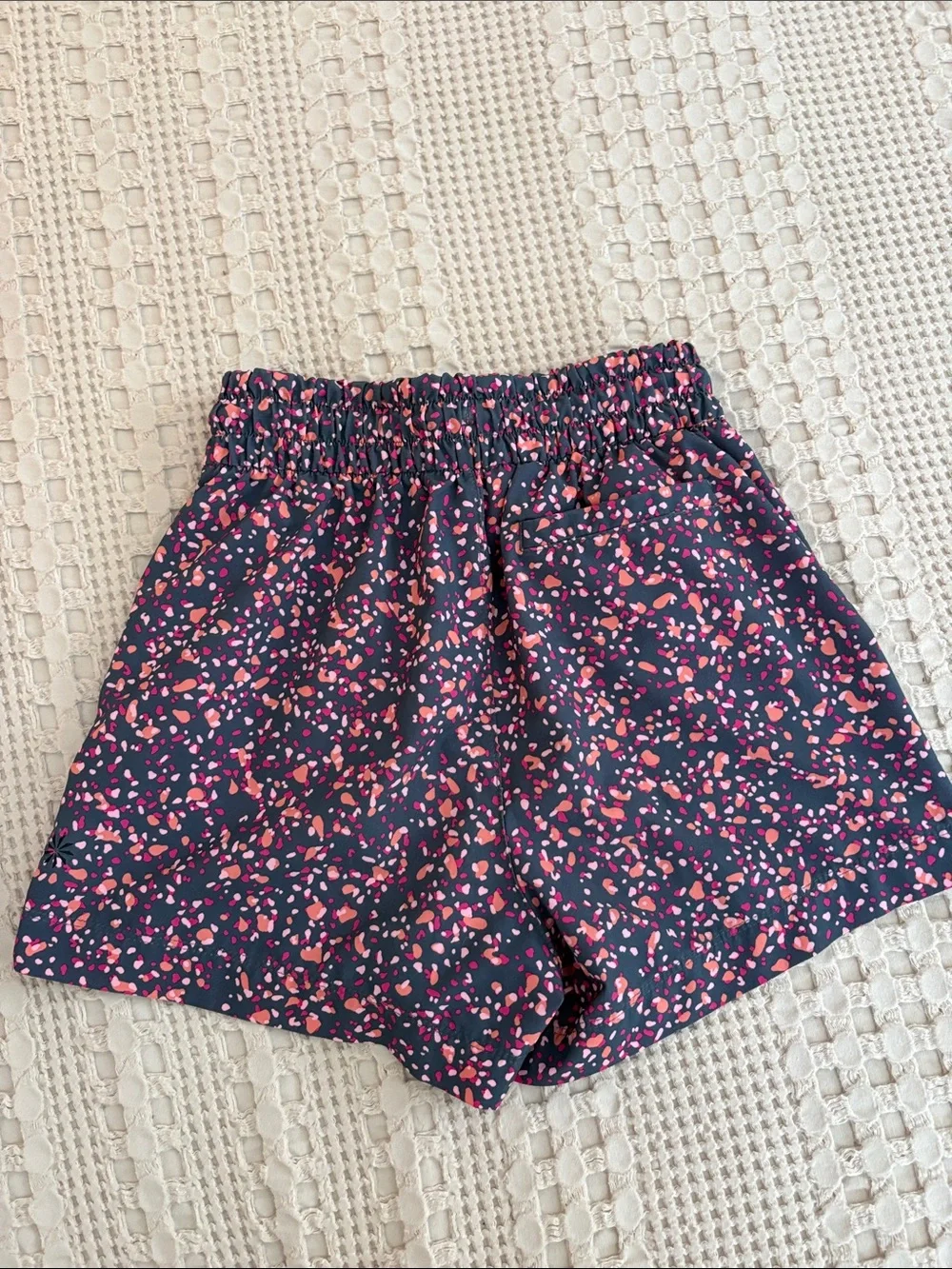Athleta Girl Girls’ Dark Grey Colorful Confetti Athletic Shorts